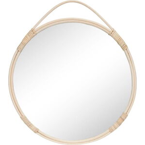 Nástěnné zrcadlo s ratanovým rámem ø 50 cm Malo – House Nordic