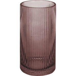 Hnědá skleněná váza PT LIVING Allure, výška 20 cm
