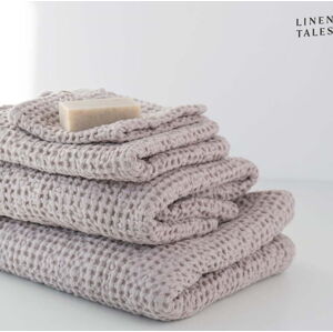 Světle růžové ručníky a osušky v sadě 3 ks Honeycomb – Linen Tales