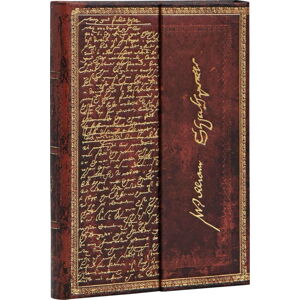 Linkovaný zápisník s tvrdou vazbou Paperblanks Shakespeare, 10 x 14 cm