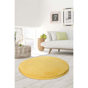 Žlutý koberec Milano, ⌀ 90 cm