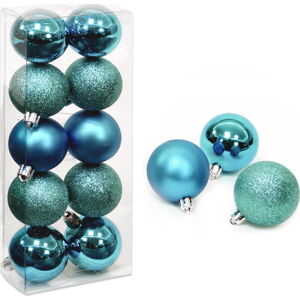 Modré vánoční ozdoby v sadě 10 ks Casa Selección Navidad, ø 5 cm