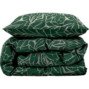 Zelené damaškové povlečení na jednolůžko 140x200 cm Abstract leaves – Södahl