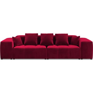 Červená sametová pohovka 320 cm Rome Velvet - Cosmopolitan Design