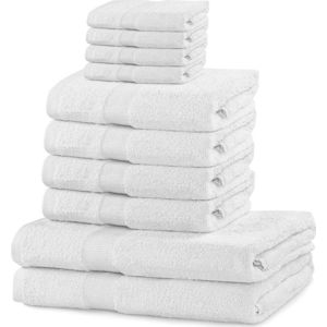 bílé bavlněné ručníky a osušky v sadě 10 ks Marina - DecoKing