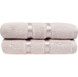 Sada 2 růžových bavlněných ručníků Hobby Dolce, 50 x 90 cm