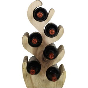Regál na víno z exotického dřeva na 6 lahví - HSM collection